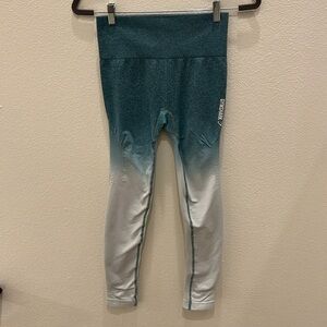 Gymshark Ombré Leggings Deep Tealice Blue Medium